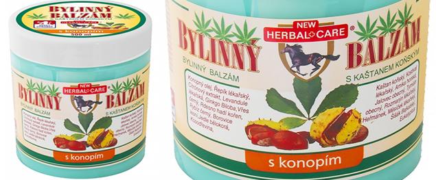 Bylinný balzám s kaštanem koňským a konopím 500 ml
