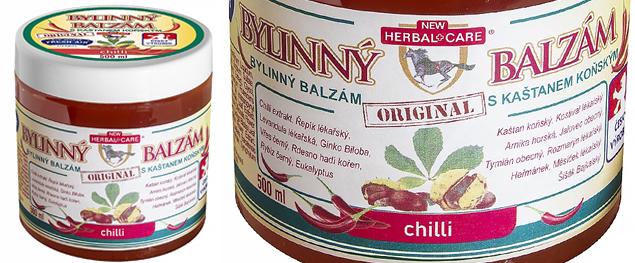 Bylinný balzám s kaštanem koňským a chilli 500 ml