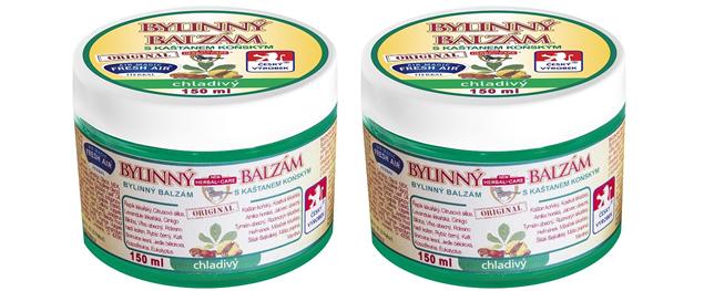Bylinný balzám s kaštanem koňským a konopím 150 ml