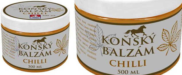 Koňský balzám s kaštanem koňským a chilli 500 ml