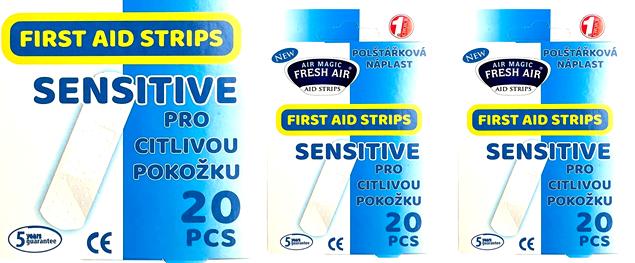 Polštářková náplast Sensitive 20ks