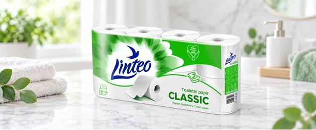 Toaletní papír Linteo Classic bílý 7+1 role – 2vrstvý