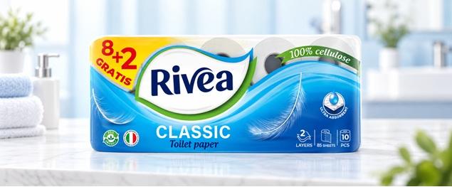 Toaletní papír RIVEA Classic 10 rolí – 2vrstvý