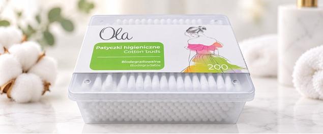 Papírové vatové tyčinky Ola 200ks – box