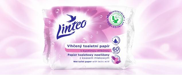 Vlhčený WC papír Linteo 60ks – s kyselinou mléčnou, bez alkoholu