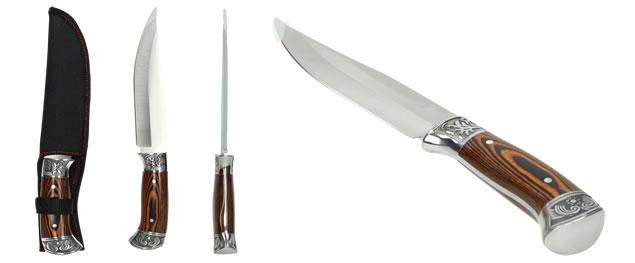Hobby lovecký nůž v pouzdře se zdobenou rukojetí 31cm