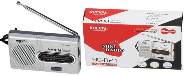 Mini rádio Indin AM/FM 2 BR-R21 